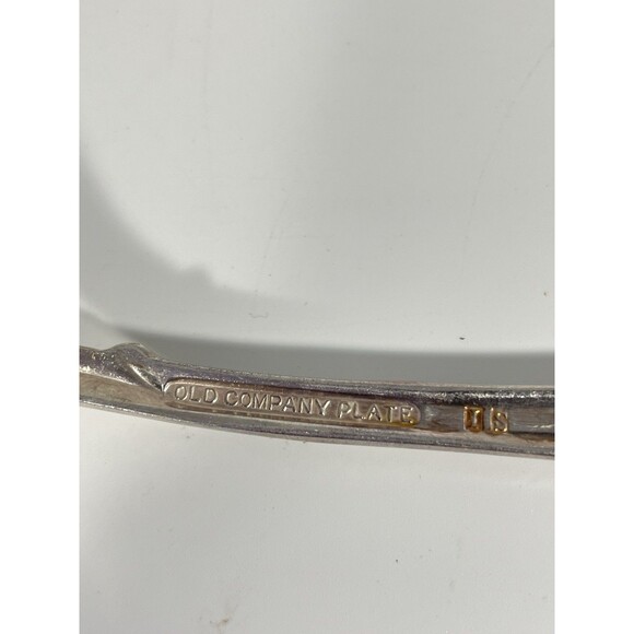 Vintage Old Company Plate IS Stamped Set of 3 Silverplate Flatware 7.5” Tarnish - Picture 3 of 4